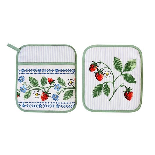 Strawberry Patch Cotton Pot Mitt