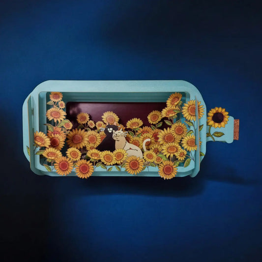 Sunflowers Message In A Bottle Pop Up Card