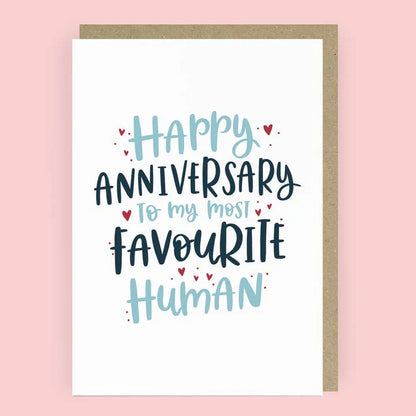 Favourite Human Anniversary Card