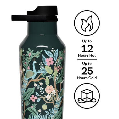 Rifle Paper Peacock Blue Sport Canteen 20oz