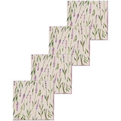 Lavender Printed Napkins Set of 4