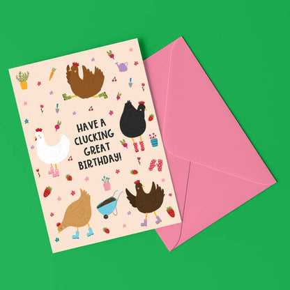 Clucking Great Birthday Chickens Birthday Card