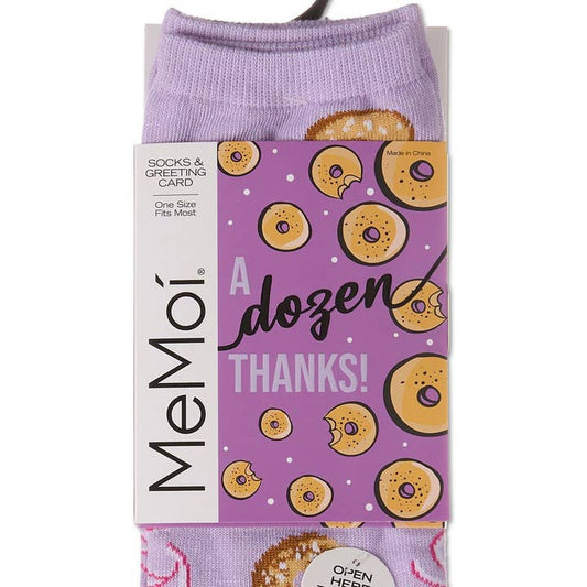 Greeting Card Socks Thanks A Lox Orchid