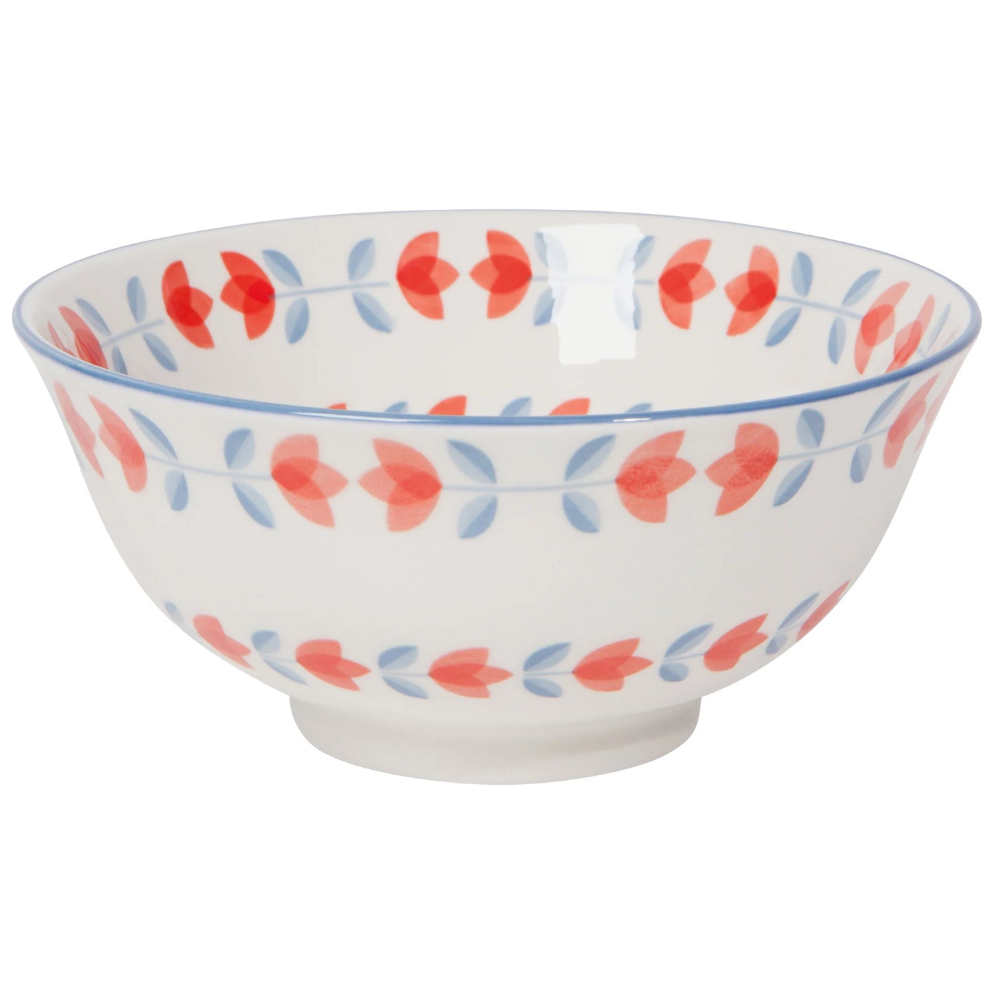 Stamped Bowl 6" Red Tulip