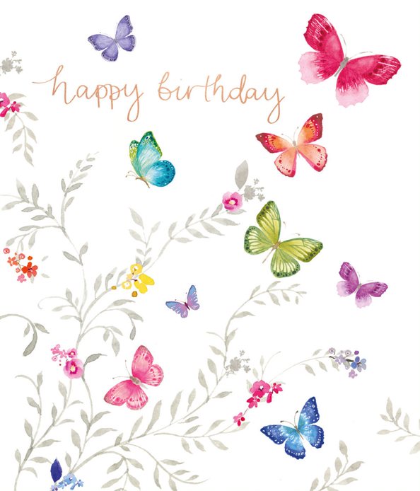 Happy Birthday, Butterflies Card