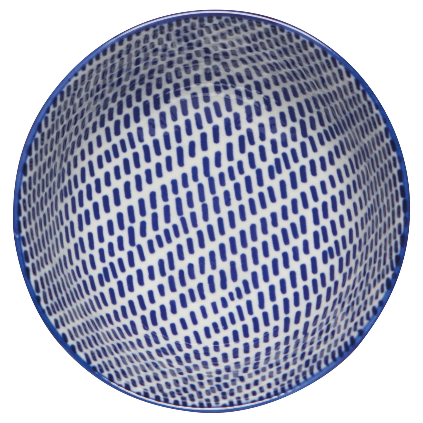 Stamped Bowl 4" Orange Blue Blossom