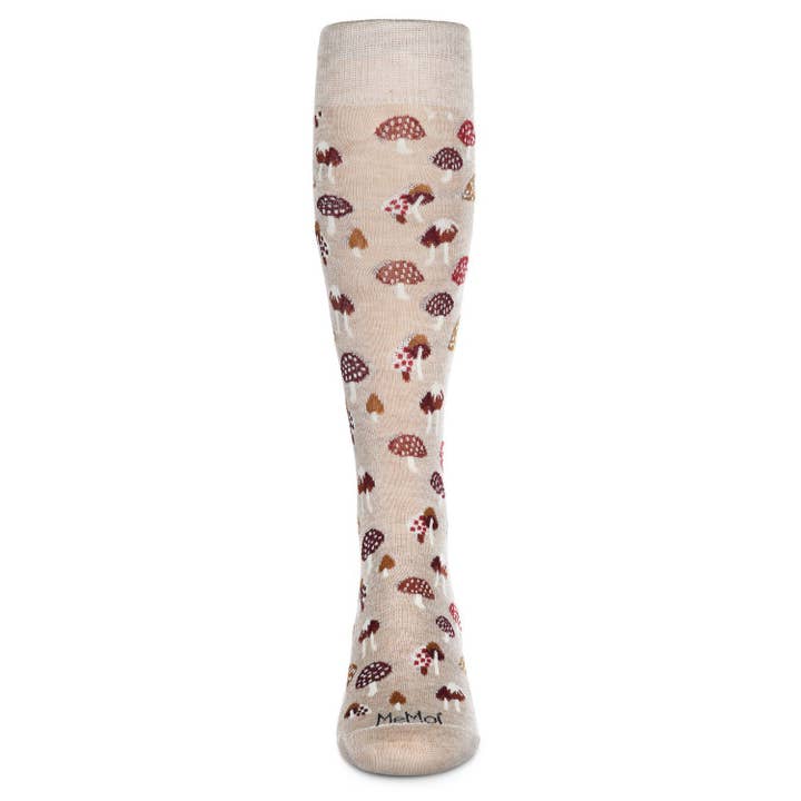 Men's Bamboo Crew SocksHemp Heather Mushrooms Fields