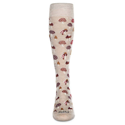 Men's Bamboo Crew SocksHemp Heather Mushrooms Fields