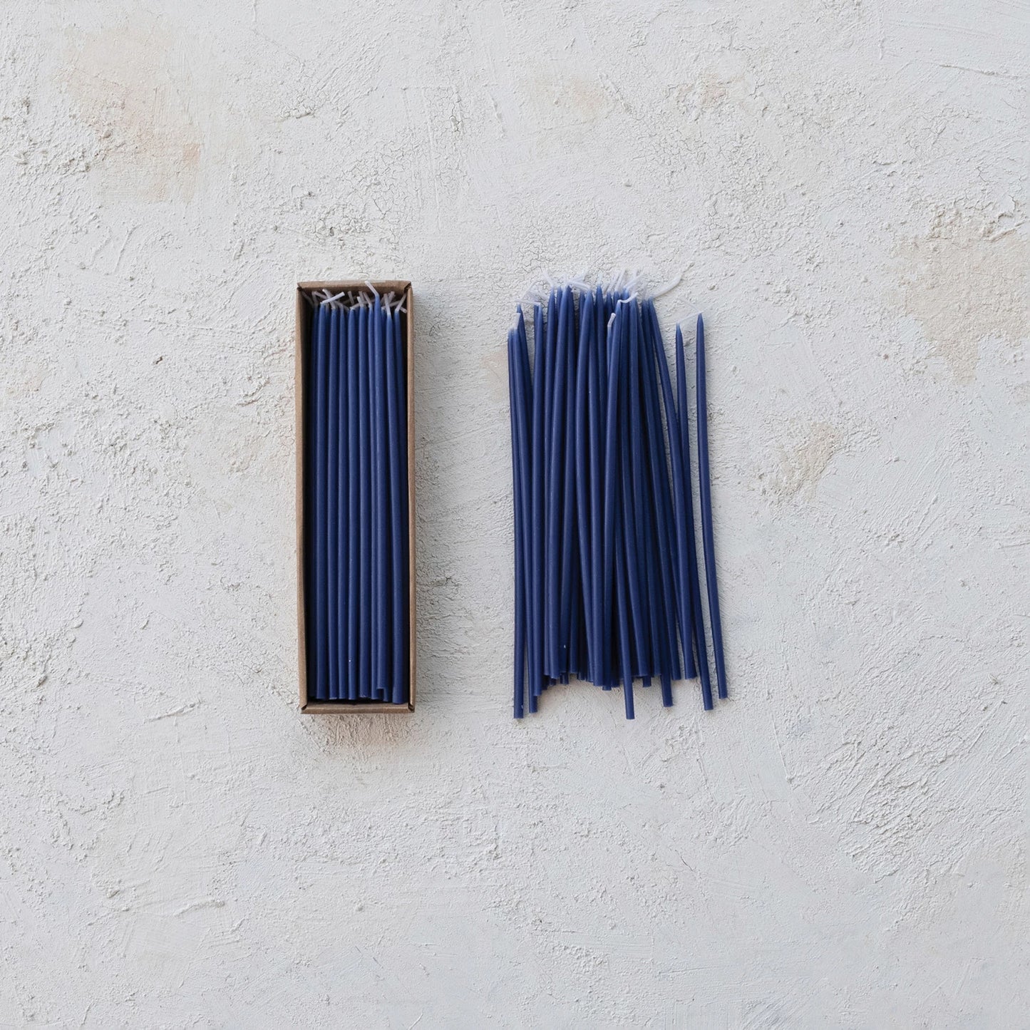 Approx. 1/4" Round x 10"H Unscented Thin Taper Candle Navy