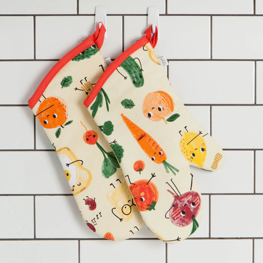 Funny Food Oven Mitt Set of 2