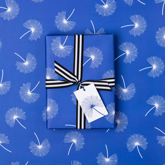 Blue Palms Wrapping Paper