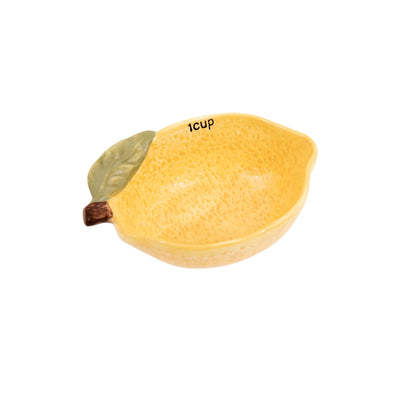 Hand-Painted Lemon Measuring Cups Set of 4