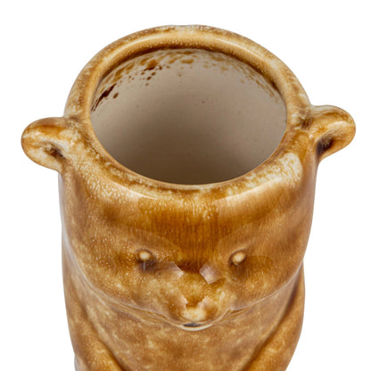 Bear Vase Reactive Crackle Glaze