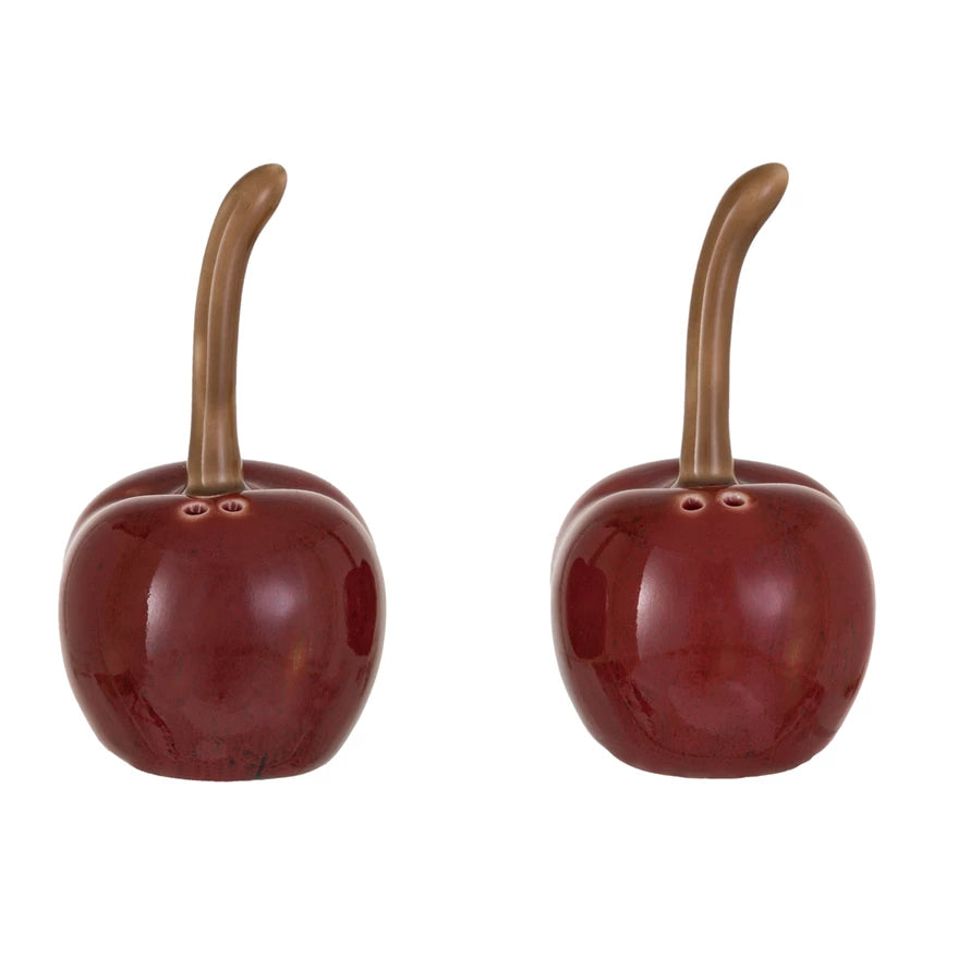 Cherry Shaped Salt + Pepper Shakers