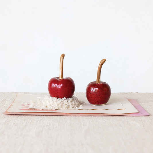 Cherry Shaped Salt + Pepper Shakers