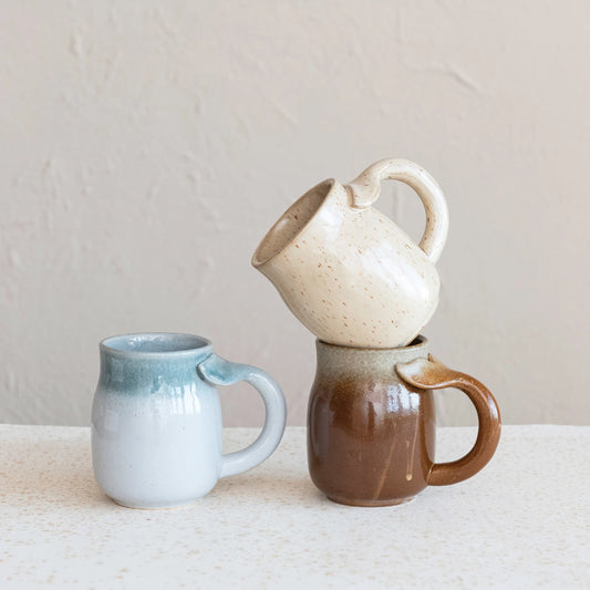 Stoneware Mug w/ Whale Tail Handle
