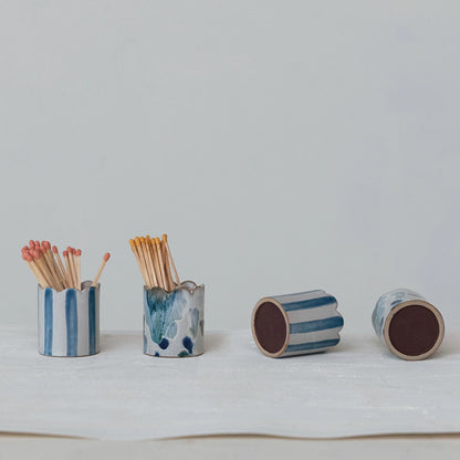 Scalloped Matchstick Holder w/ Striker
