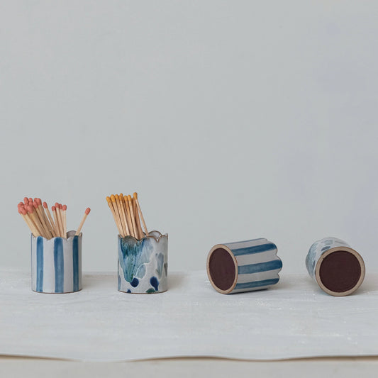 Scalloped Matchstick Holder w/ Striker