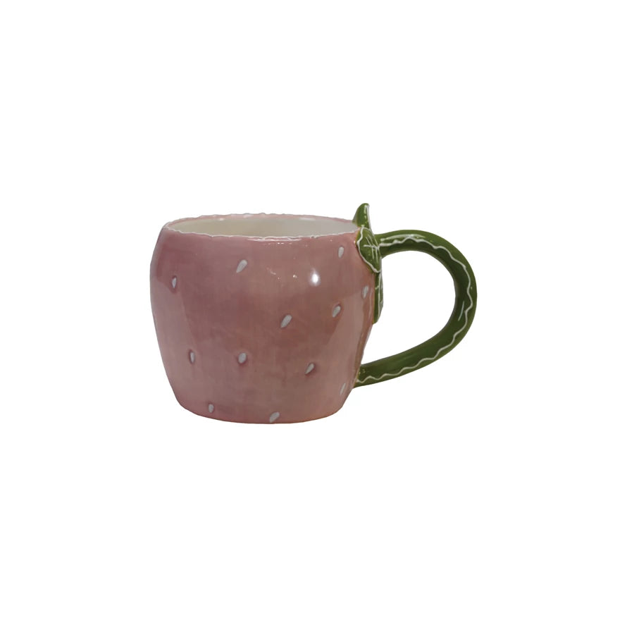 Hand-Painted Strawberry Mug
