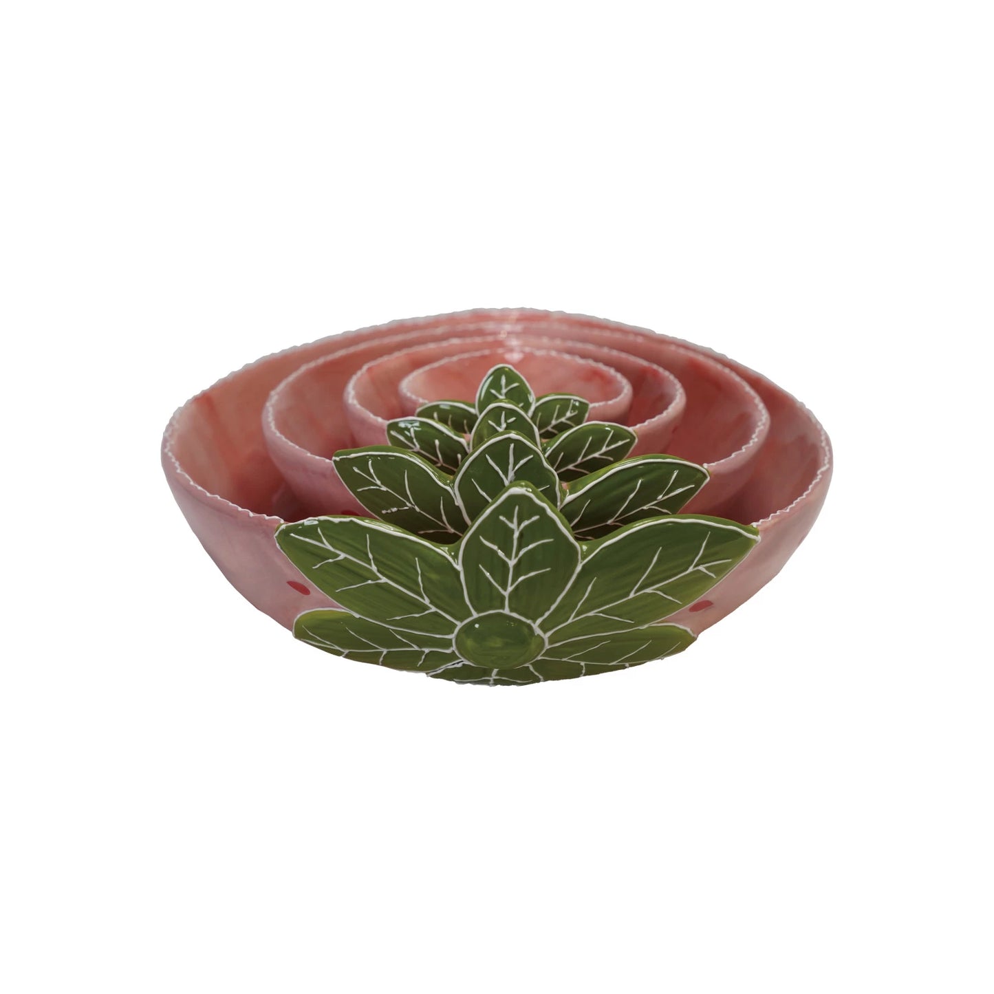 Hand-Painted Strawberry Shaped Nesting Bowls