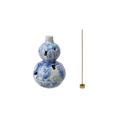 Embossed Incense Holder with Metal Insert