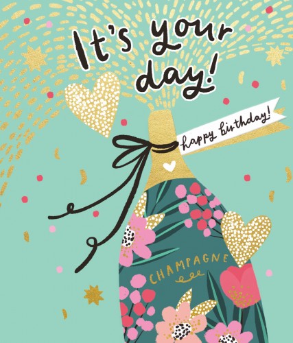 Birthday Champagne Card