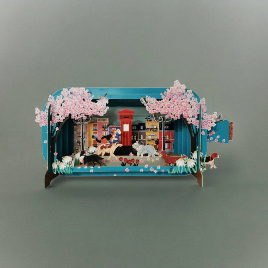 Dogs Message In A Bottle Pop Up Card