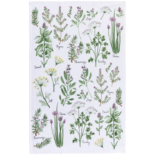 Terry Fresh Herbs Printed Tea Towel