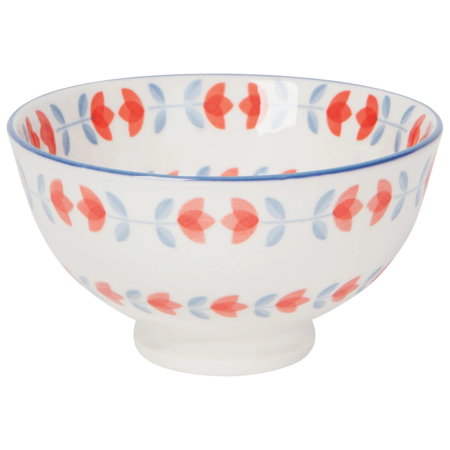 Stamped Bowl 4" Red Tulip
