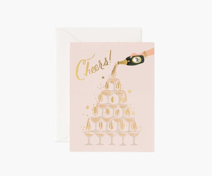 Champagne Tower Cheers Card