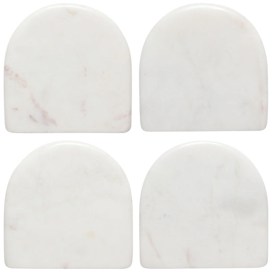 White Arch Marble Coasters Set of 4