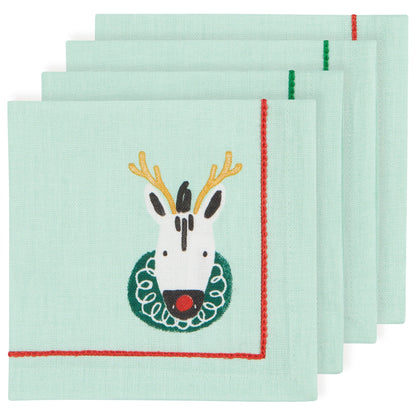 Rudolph Imposter Cocktail Napkins Set of 4
