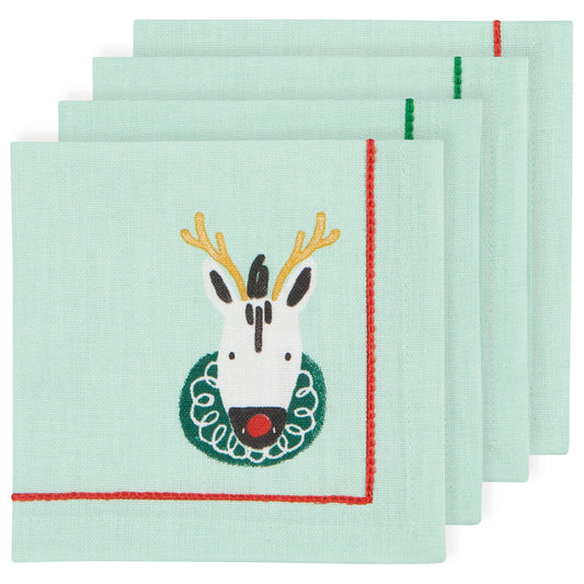 Rudolph Imposter Cocktail Napkins Set of 4