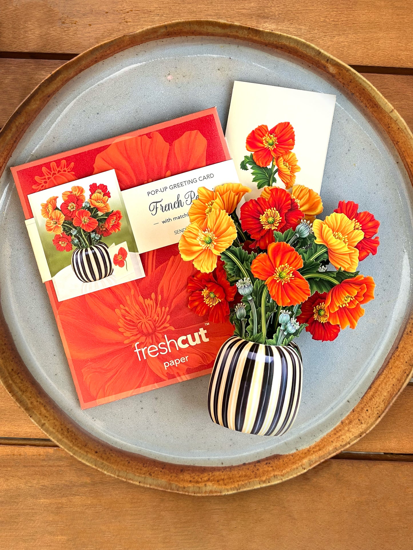 Mini French Poppies Pop-Up Card