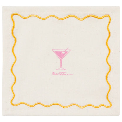 Happy Hour Printed Cocktail Napkins Set of 4 Assorted