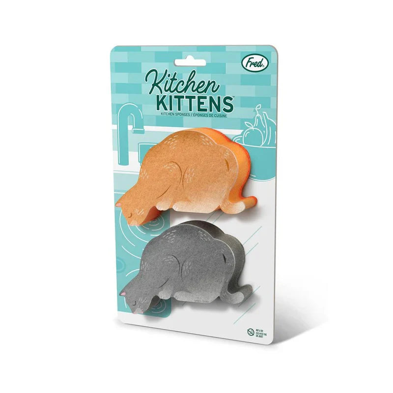 Mini Sponge Cat Fred’s Kitchen Kittens Cat Sponges – Set of 2 – Juxtapose Home