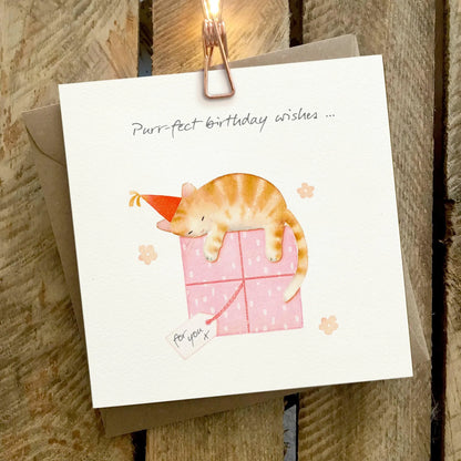 Purrfect Birthday Wishes Card