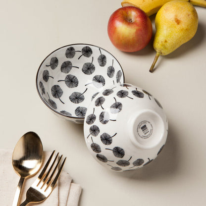 Gray Dandellion Bowl 4"