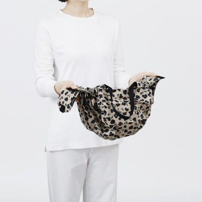 Shupatto Compact Reusable Bag Medium Asiago Paw Marks