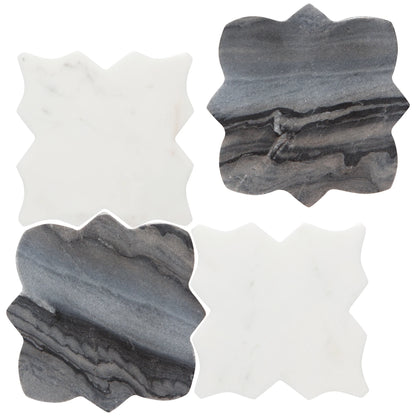 Tesselate Marble Coasters Set of 4