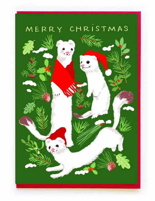 White Ferrets Card