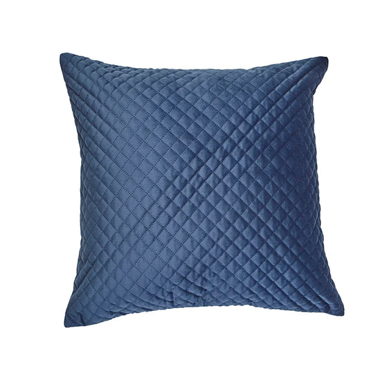 Luxe Velvet Pillow Cushion Blue Cover Only