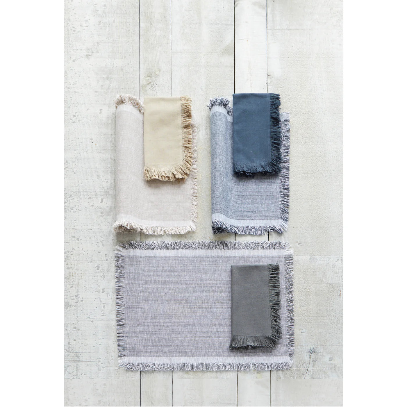 Fringe Napkin Grey Set of 4