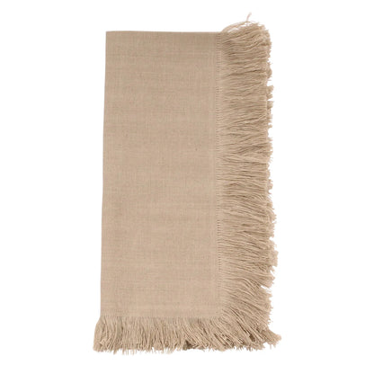Fringe Napkin Tan Set of 4