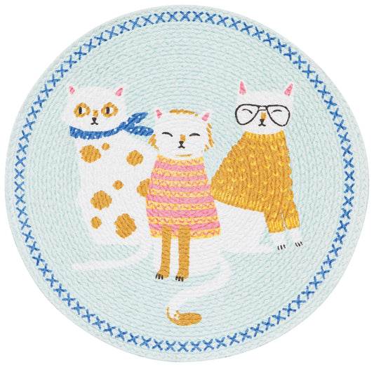 Braided Feline Fine Placemat Set of 2