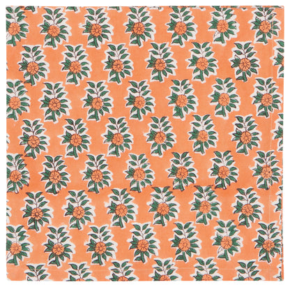 Block Print Gather Napkin Set of 4