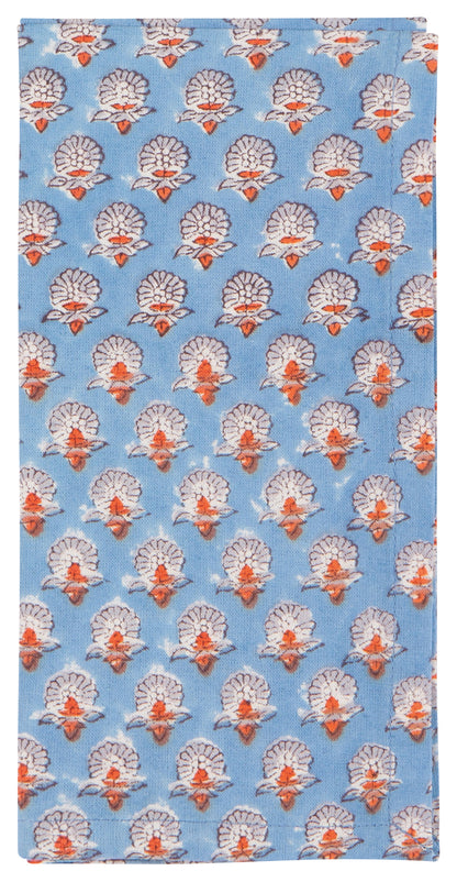 Block Print Gather Napkin Set of 4