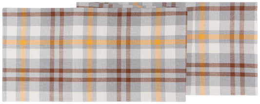 Second Spin Plaid Maize Table Runner 72"