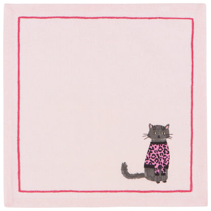 Cocktail Feline Fine Napkin Set Of 4