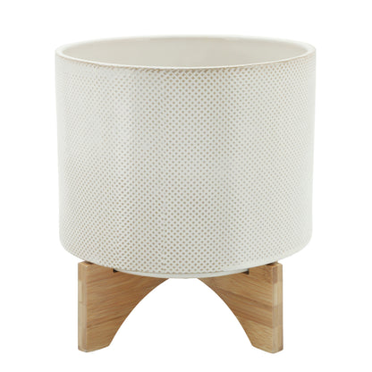 Tan Dot Planter w/ Stand